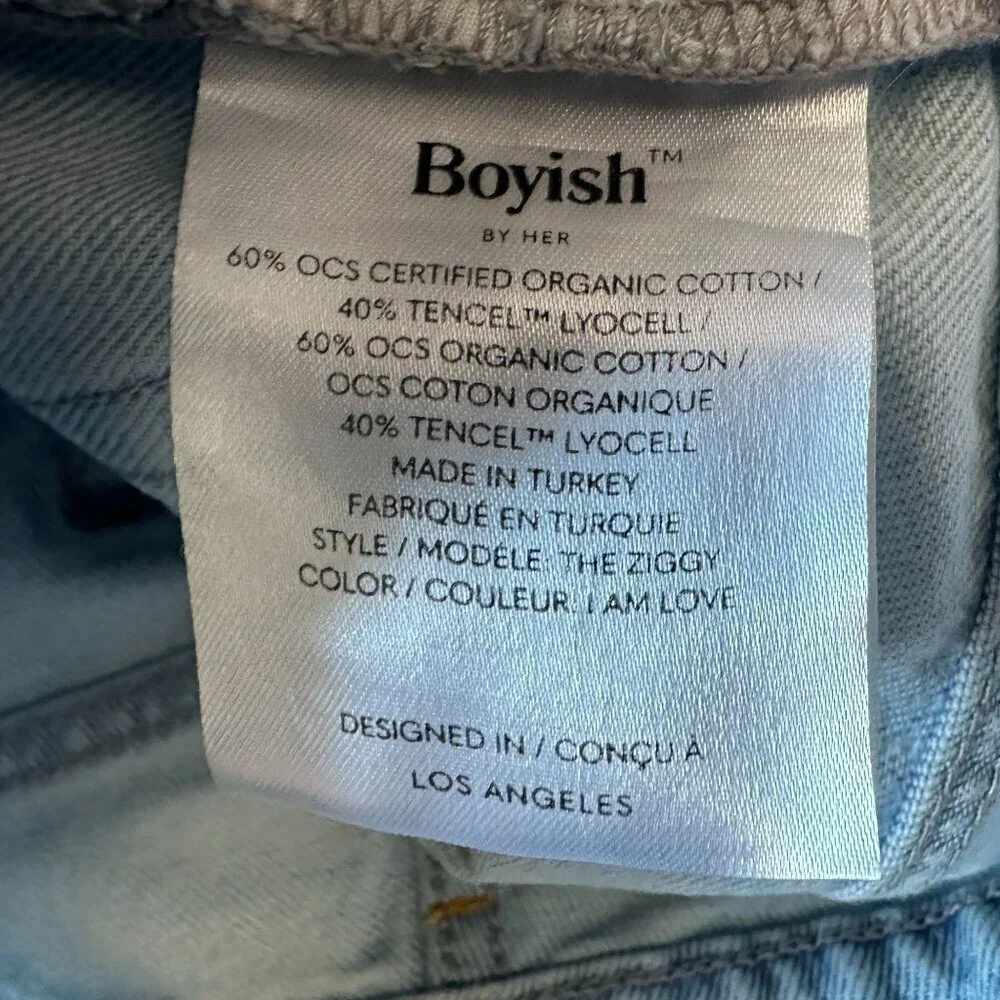 Boyish Womens 24 Jeans The Ziggy Authentic Rigid Organic Cotton Relaxed Straight